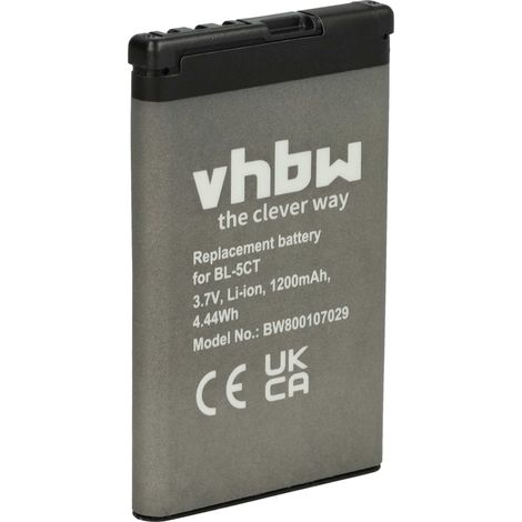 vhbw Akku kompatibel mit Nokia E5 Handy Smartphone Telefon (1200 mAh, 3,7 V, Li-Ion) (1/5)