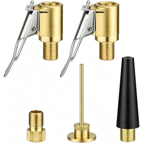 5 Pièces Adaptateur Valve Pneu Voiture Embout Pompe Velo Gonflage (1/5)