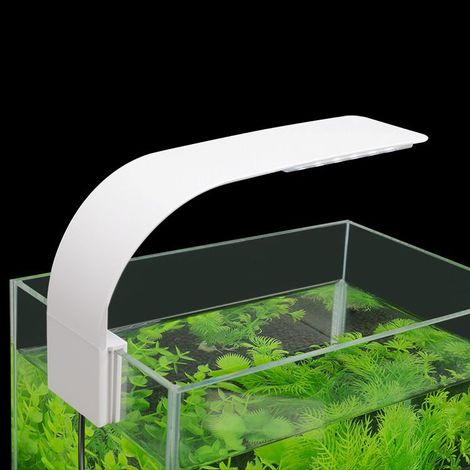 Lampe LED pour aquarium, pince réglable, pour poissons et plantes aquatiques, cadre blanc.-AquaForge