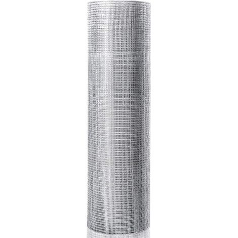 Rouleau grillage soudé galvanisé maille 12,7 mm, treillis métallique anti-rongeurs pour jardin, enclos volaille et protection des plantations (1/4)