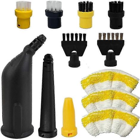 Les accessoires compatibles avec les nettoyeurs vapeur portables SC1, SC2, SC3, SC4 et SC5 comprennent des pièces de rechange telles que des buses et des chiffons en microfibre. (1/5)