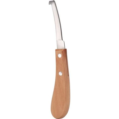 Couteau à sabot tranchant, outils de maréchal-ferrant pour gauchers et droitiers, outil de parage de sabots en acier carbone pour bovins et chevaux, longueur 21,5 cm/8,5 pouces, haute résistance (lign