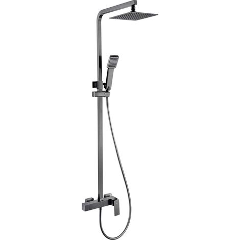 Ensemble de douche avec mitigeur  Modèle PISA  Couleur noire  Finition en métal noir gun [IMEX®]