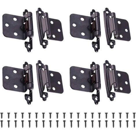 8 Pièces Charnière Inox, Charniere Porte Placard avec vis, Charnière Meuble Acier Inoxydable, pour Les Charnières de Porte les Charnières d'armoire les Charnières de Raccordement (1/5)