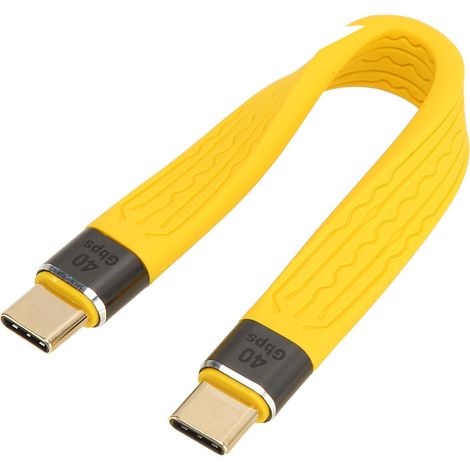 Câble USB-C Mâle à Mâle 100W 5A Charge Rapide 40Gbps Compatible Huawei Xiaomi (1/5)