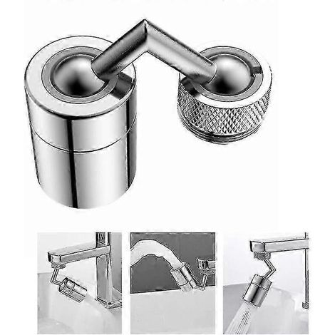 Aérateur de robinet rotatif 720 degrés, accessoire de robinetterie pour cuisine et salle de bain, fixation universelle, pièce de rechange pour robinets (1/5)