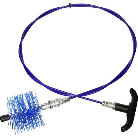 Kit Attrezzi Pulizia per Scarico fumi Stufe a pellet - Scovolo in Nylon + Prolunga