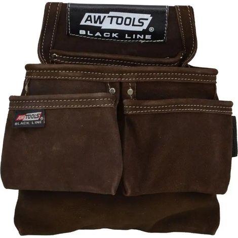 Awtools Poche à Outils Pro Cuir Suédé 30x25 cm