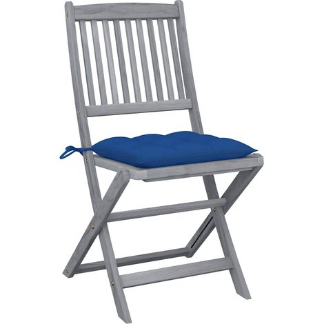 Maison Exclusive - Klappstühle, 4 Stück, mit Kissen, aus massivem (1/5)