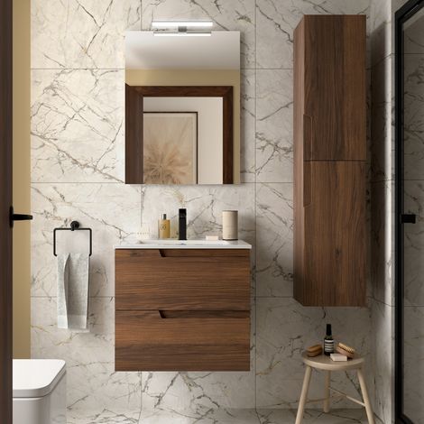 Badezimmermöbel VIMA 600 NUSSBAUM MAYA + Waschtisch