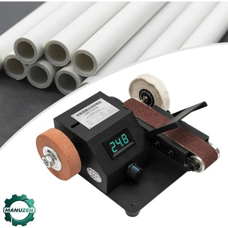 Manuzen - Mini ponceuse à bande 350 W – bandes 30 × 380 mm – Noir (1/3)