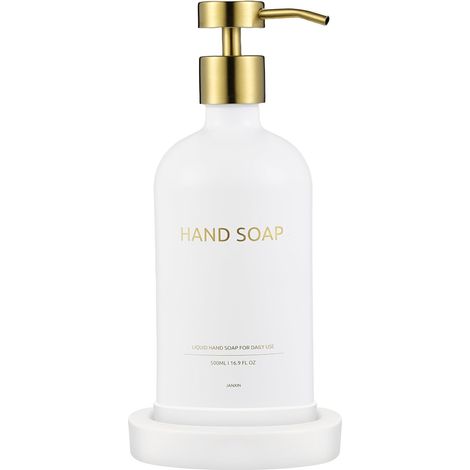 Distributeur de Savon avec Plateau, Flacon Pompe Vide (1/5)