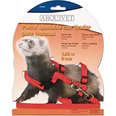 1 Harnais Pour Furet, Sangle Réglable 125 Cm, Accessoire Promenade Sécurisé