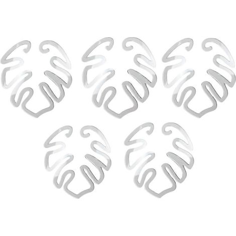 Support à feuilles vertes en forme de fleur, en bambou et coquillage de tortue, lot de 5 A-- (1/5)