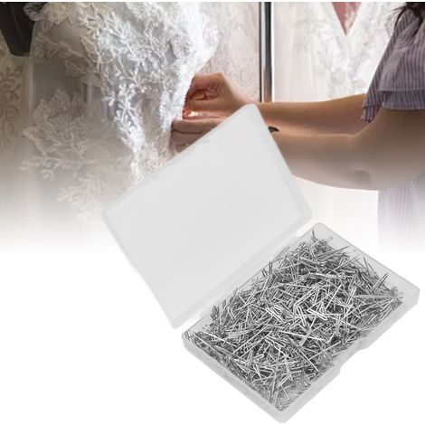 500 T-Pins in einer Kunststoffbox, 27 mm Positionierungsstifte für Haarverlängerungen und Perücken. (1/5)