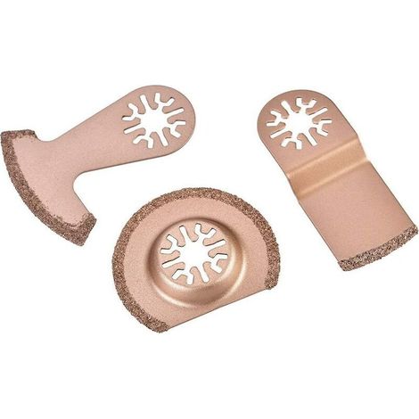 Lames de Scie Oscillantes Ensemble de lames de scie pour carrelage multifonction 3Pcs pour Coupe General Multi Tool la coupe de carreaux de porcelaine Ceremic, carbure (1/5)
