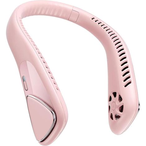 Ventilateur de cou rechargeable par USB, portable, mains libres, sans pales, style casque, trois vitesses de ventilation. (1/5)