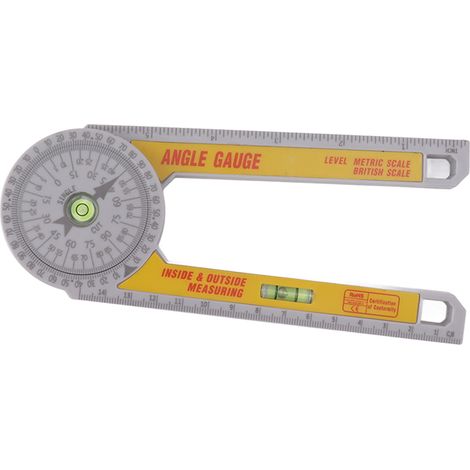 Rapporteur d'angle pour scie à onglet, mesureur en ABS, guide de coupe avec niveau à bulle (1/5)
