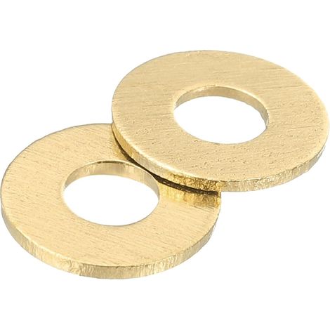 Rondelles Plates en Laiton - Lot de 100 - Métal Résistant - Fixation Stable Vis et Boulons - Bricolage et Industrie - 10mm OD 4mm ID (1/5)