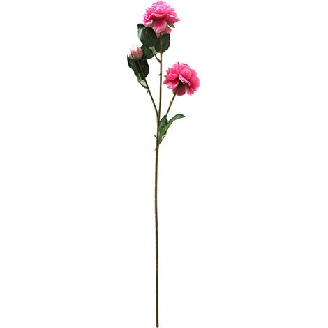 Décoration de pivoine à 3 têtes, branche artificielle réaliste pour mariage, Rose rouge (1/5)