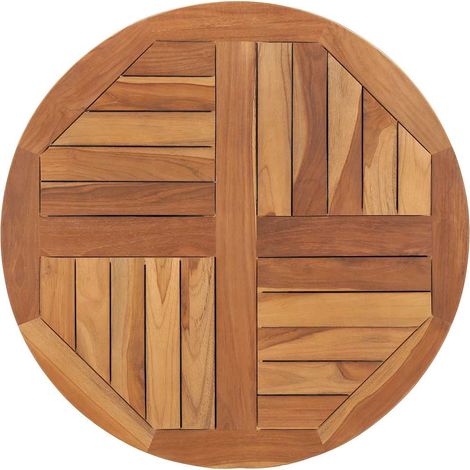 Maison Exclusive - Tischplatte Massivholz Teak Rund 2,5 cm 70 cm