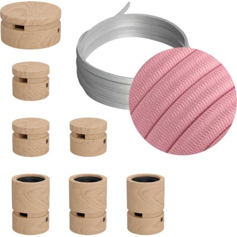 Sistema Filé Linear Kit - con cavo di 5 m per catenaria e 7 componenti in legno per interni