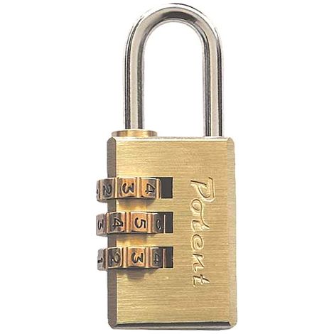 Lucchetto in ottone a combinazione a 3 cifre 20mm. 9020CO POTENT (1/2)