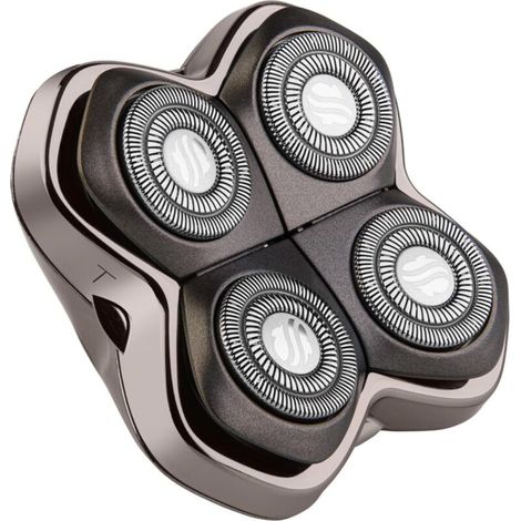 Lame de rechange à 4 têtes pour Skull Shaver Forte PRO – Lame de rasoir pour rasage humide et sec – Conception à têtes rotatives – Acier inoxydable japonais