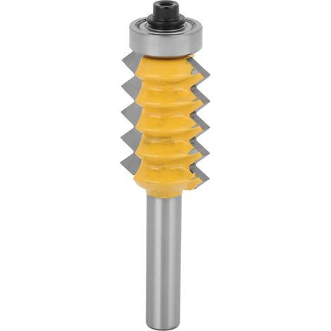 Fraise à rainurer en V pour bois, motif vague, 8 dents, 30 mm - Couteau de fraisage multi-dents pour rail et montant (1/4)