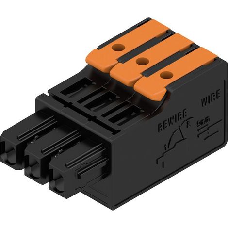 Boîtier pour connecteur CI Femelle, 3 contacts 1 rang , pas 5mm ( Prix pour Paquet de 6 )