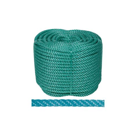 Cuerda Polietileno PEAD Verde Rombull — Rollos 8 a 20 mm Náutica Flotante Verde10mm Verde 100m