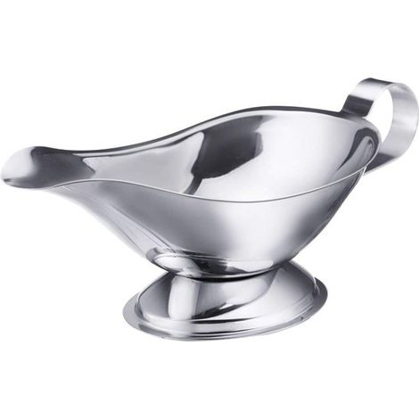 longziming - Saucière - Pot à sauce - Bols à trempette - 1 pièce - 250 ml - Acier inoxydable - 23x9,8x8,5 cm - Versement anti-goutte - Lavable au lave-vaisselle - Pour sauces chaudes et froides (1/5)