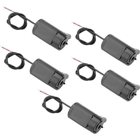Fünf geräuscharme Mini-Gleichstrom-Mikromotoren (3V-5V), tauchfähig, geringer Stromverbrauch, geeignet für Aquarien, Fischteiche, Teiche, Springbrunnen und Hydrokulturgärten.