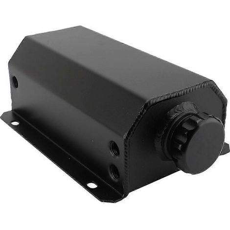 Réservoir de récupération de liquide de refroidissement universel en alliage d'aluminium avec indicateur de niveau visible, tuyau, finition noire sablée, capacité 2 L. WHBYV (1/4)