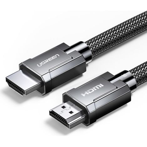 Cavo HDMI 2.1 8K 4K 3D 48Gbps HDR VRR QMS allm eARC QFT 2m grigio (1/5)