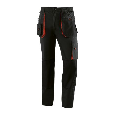 Pantalón de trabajo Juba 961 TOP RANGE multibolsillos bicolor Negro Gris NaranjaLL Negro Gris Naranja (1/3)