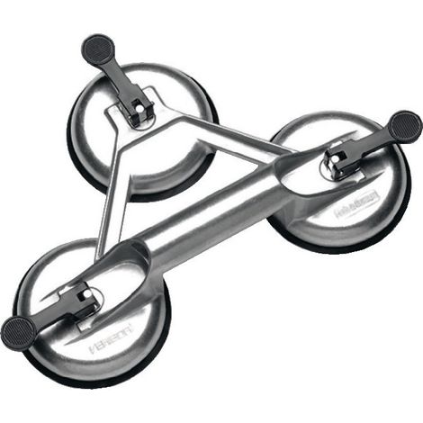 Ventosa Trgf.100kg testa-D.120mm 3 teste Alu VERIBOR