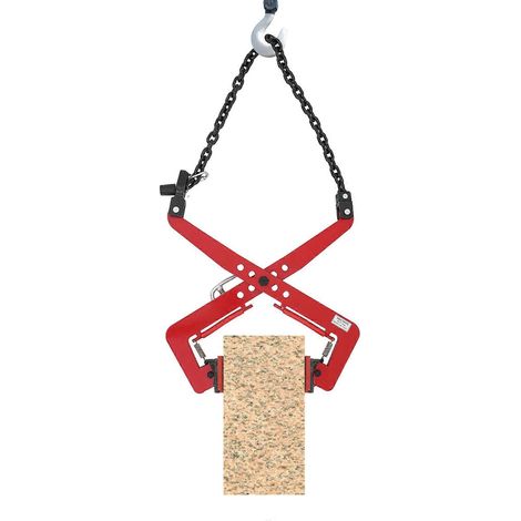 Pince de levage robuste 23"/17"/12" pour pierres verticales capacité de levage 350 kg/500 kg 30-51 cm (1181-2008 po) rouge (1/5)