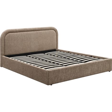 Lit coffre 180 x 200 cm - Tissu bouclette - Taupe – FIDOZIA (1/5)