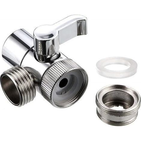 Robinet de cuisine - Vanne de dérivation pour robinet / Raccord en T avec vanne - 3 voies (1/5)
