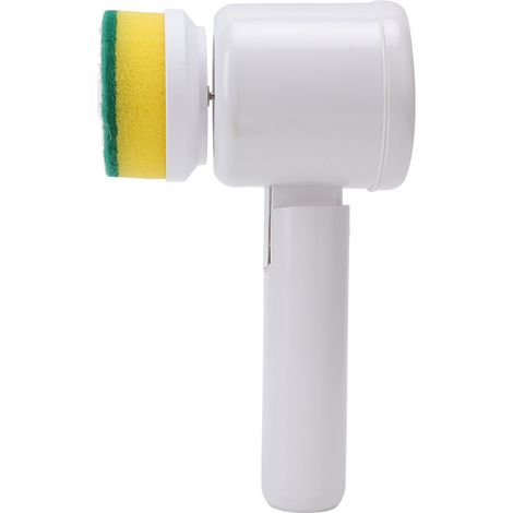Brosse de nettoyage électrique multifonction sans fil avec 3 têtes de brosse rotatives pour cuisine et salle de bain (blanche) (1/5)