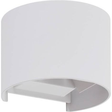 Lindby Lámpara de pared Led exterior 'Nivar' en Blanco Metal