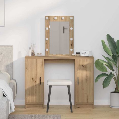 Schminktisch mit Speicher Braun 102 x 33 x 135 cm Holzwerkstoff