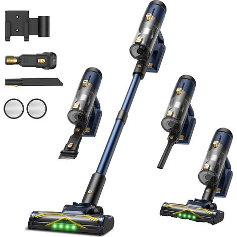Aspirateur Balai sans Fil V12, 50Min/50Kpa/450W Aspirateur sans Fil Puissant, Brosse pour Sol améliorée,Chargement Mural, Aspirateur pour Tapis,Sols,Poils d'animaux (1/5)