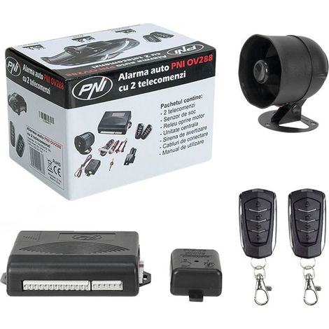 Alarme de voiture PNI OV288 avec 2 télécommandes et module de verrouillage centralisé (1/4)