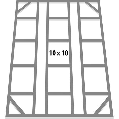 Globel Industries Fundamentbodenrahmen für Gerätehaus "Dream 1010", aluminium blank, 299 x 295 cm (1/5)