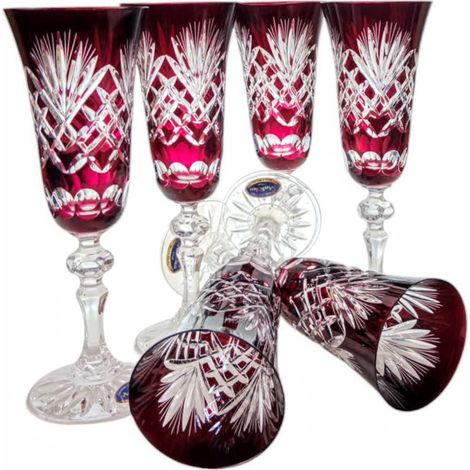 Verres à champagne Ruby Crystal 150 ml Ananas (1/5)