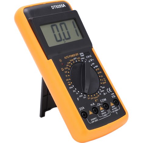DT9205A Digitalmultimeter, multifunktionales Universal-Elektrotestgerät, hohe Präzision, robust für Spannungsmessung und elektrische Diagnose (1/5)