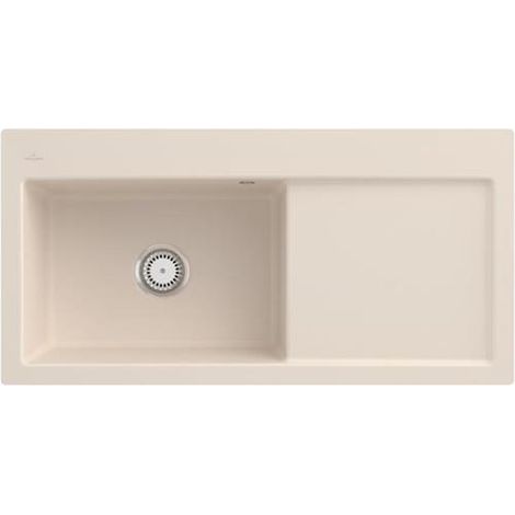 Lavabo encastré SUBWAY 60 XL FLAT 965x475mm avec vasque, ivoire