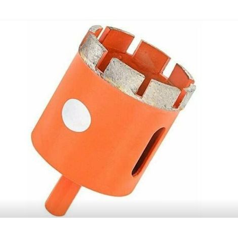 Scie cloche diamantée 60 mm pour marbre, granit, carrelage et verre, foret diamanté fritté orange (1/5)